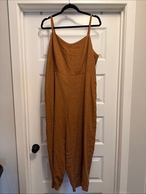 Women’s Sleeveless Spaghetti-Strap Cotton Blend jumper  in Rust